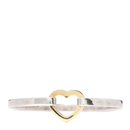 Tiffany Sterling Silver 18K Yellow Gold Heart Buckle Bracelet 1 of 4