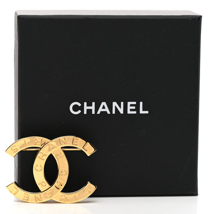 Chanel Metal Paris Button CC Large Brooch Gold 5 of 5