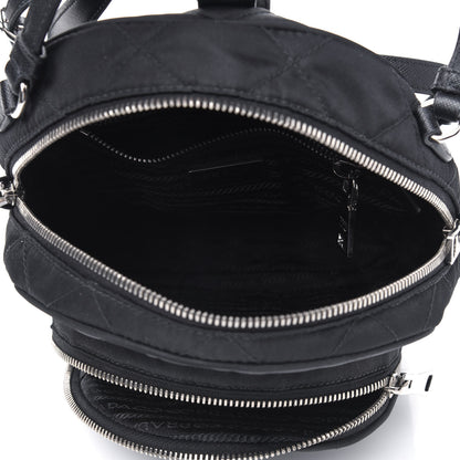 Prada Nylon Tessuto Impuntu Quilted Backpack Black 4 of 13