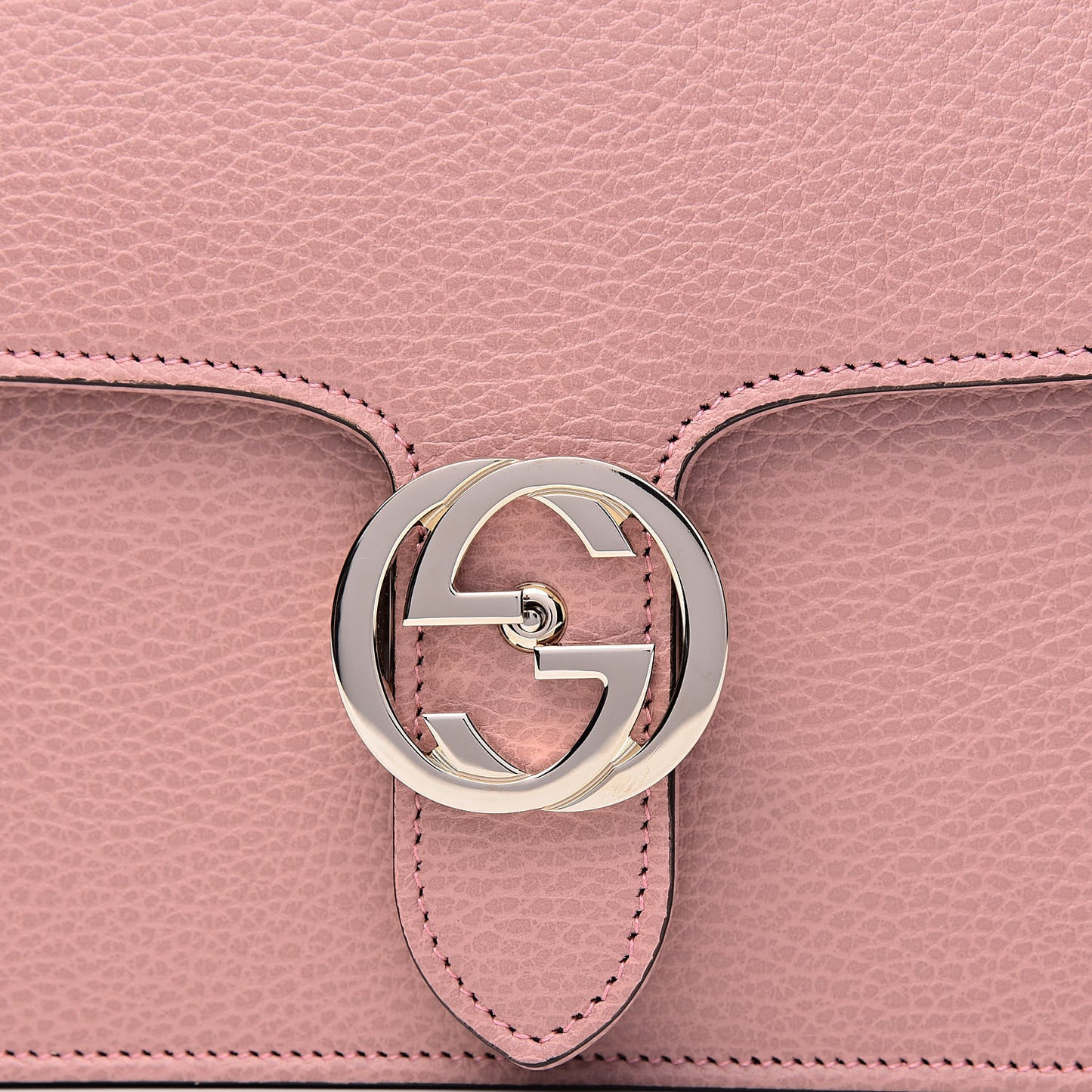 Dollar Calfskin Interlocking G Shoulder Bag Soft Pink