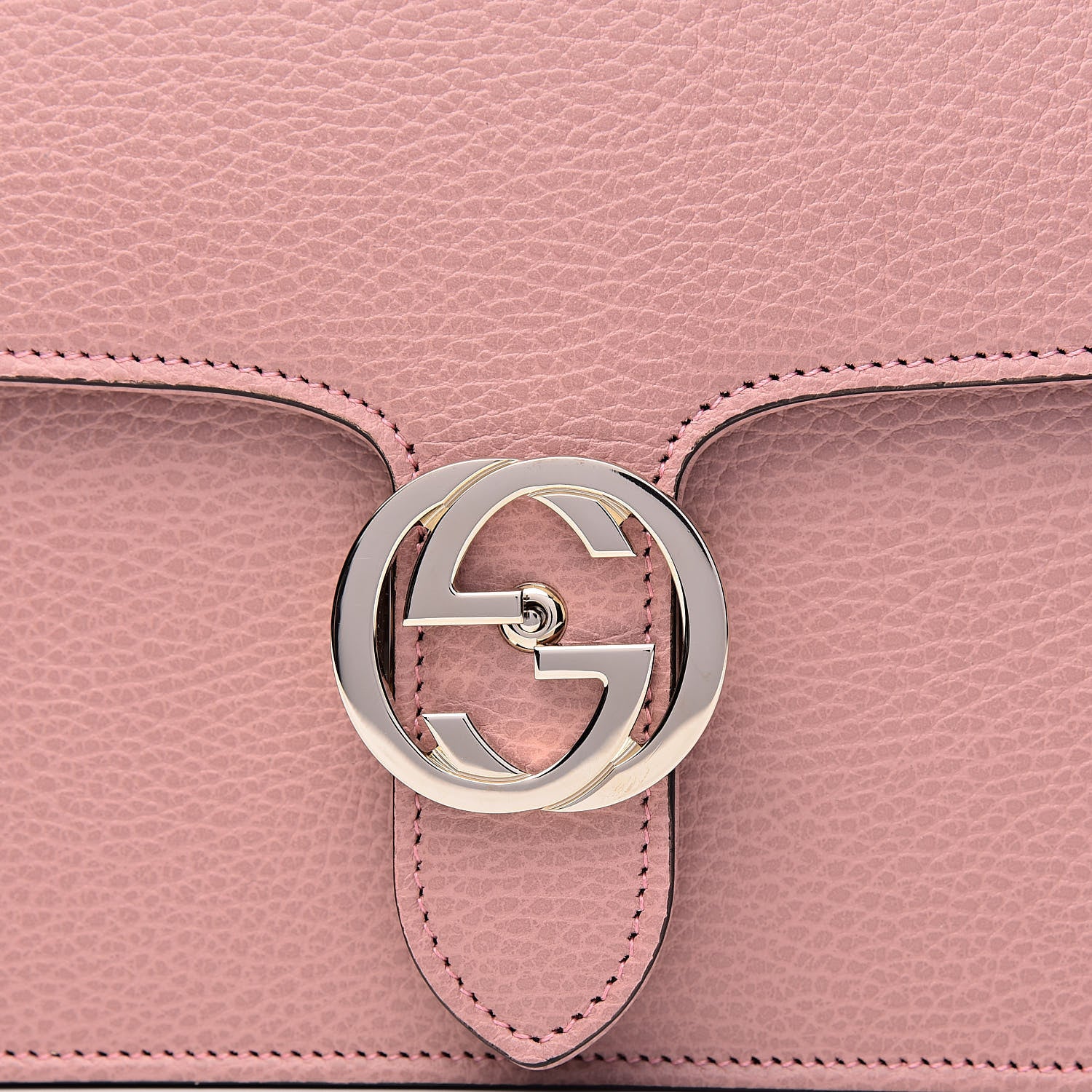 Gucci Dollar Calfskin Interlocking G Shoulder Bag Soft Pink 10 of 10