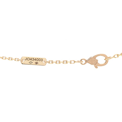 Van Cleef & Arpels 18K Rose Gold Diamond Vintage Alhambra Pendant Necklace 4 of 6