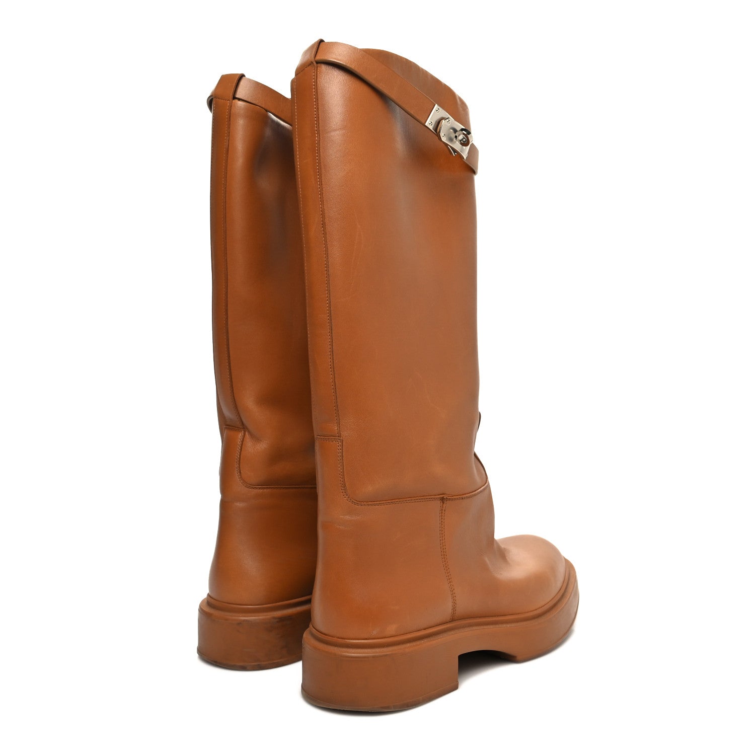 Hermes Calfskin Variation Jumping Boots 38 Naturel 4 of 13