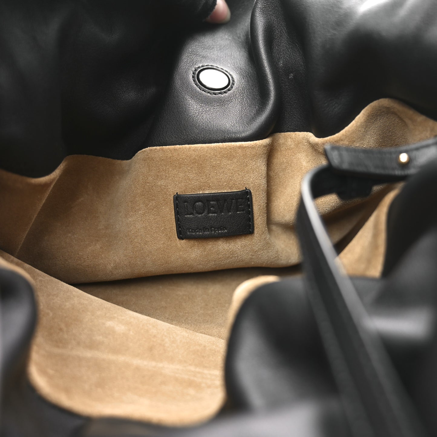 Nappa Medium Flamenco Knot Bag Black