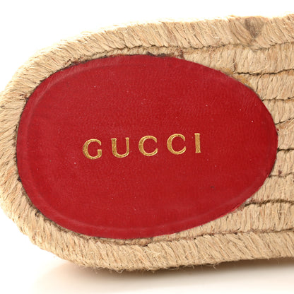 Gucci Nappa Matelasse GG Marmont Espadrille Slippers 38.5 Hibiscus Red 6 of 10