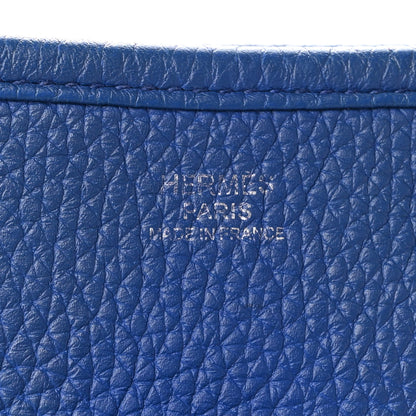 Hermes Taurillon Clemence Evelyne III GM Bleu Electrique 9 of 23