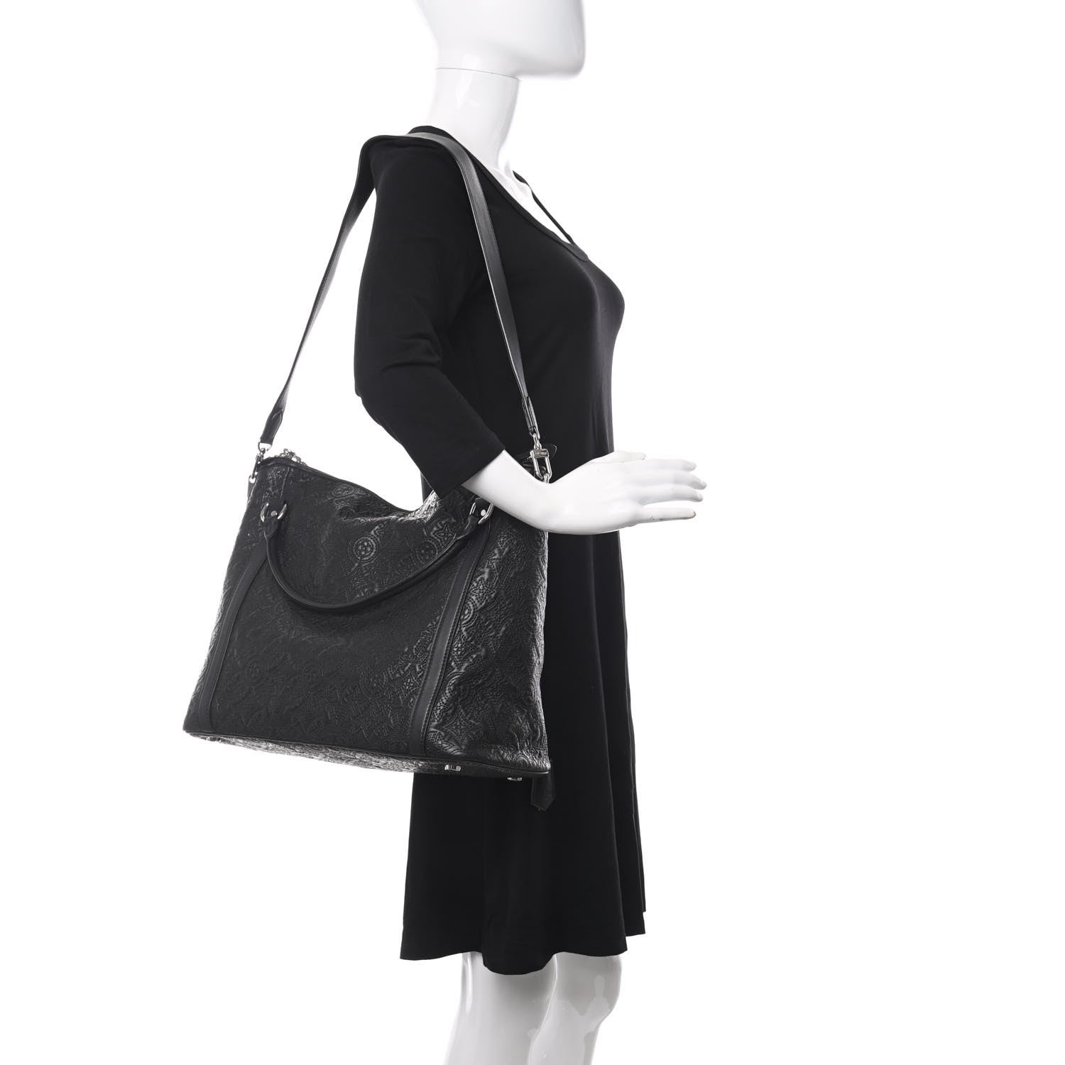 Louis Vuitton Monogram Lambskin Antheia Ixia MM Black 2 of 16