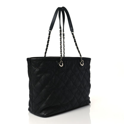 Chanel Grained Calfskin Quilted Small Daily Shopping Tote Black 3 of 10
