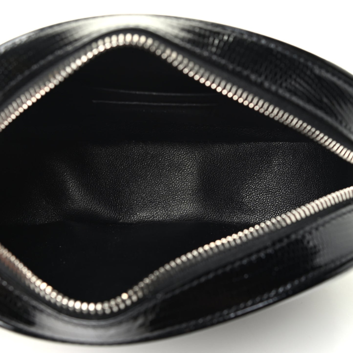 Calfskin Lizard Embossed Le 61 Camera Bag Black