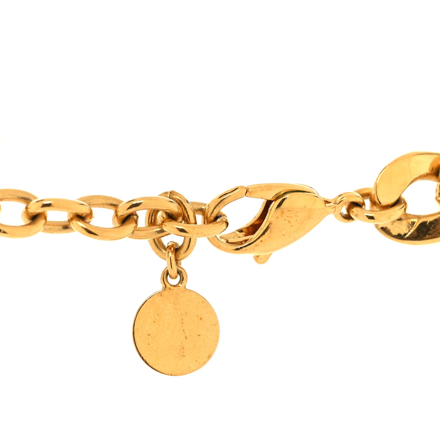 Metal CD Choker Necklace Gold
