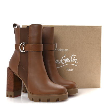 Christian Louboutin Calfskin CL Chelsea Lug 100 Booty 40 Cuoio 9 of 9