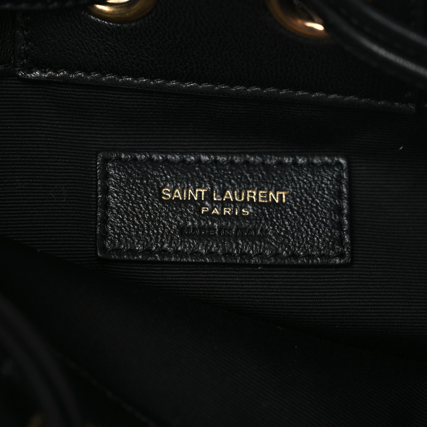 Lambskin Quilted Small Cassandre Bucket Bag Black