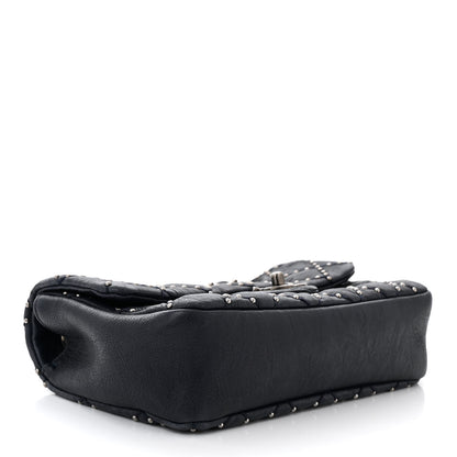 Chanel Washed Lambskin Studded Metal Beauty Flap Navy 4 of 9