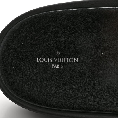 Louis Vuitton Metallic Calfskin Monogram Logo Sunbath Slide Sandals 41 6 of 10