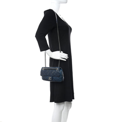 Chanel Glazed Calfskin Quilted Small Duo Color Flap Blue 2 of 12