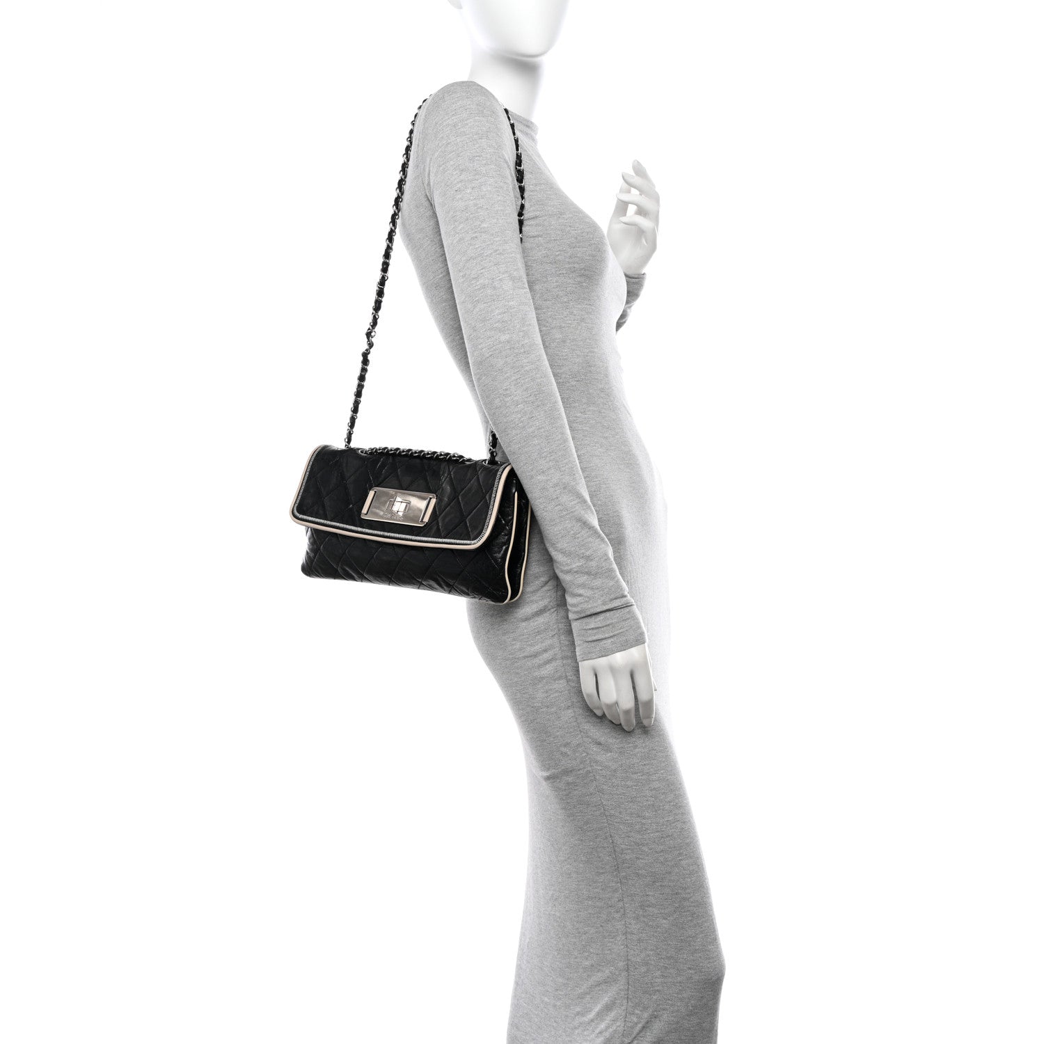 Chanel Lambskin East West Mademoiselle Flap Black 2 of 12