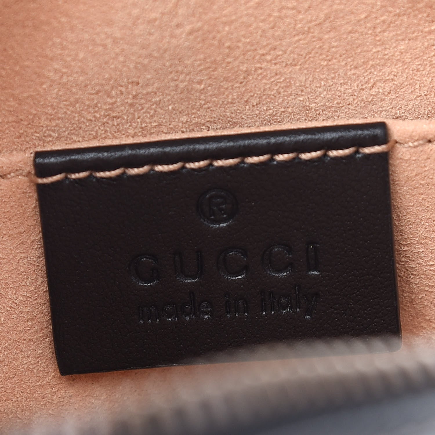 Gucci Calfskin Matelasse Mini GG Marmont Chain Shoulder Bag Black 6 of 9