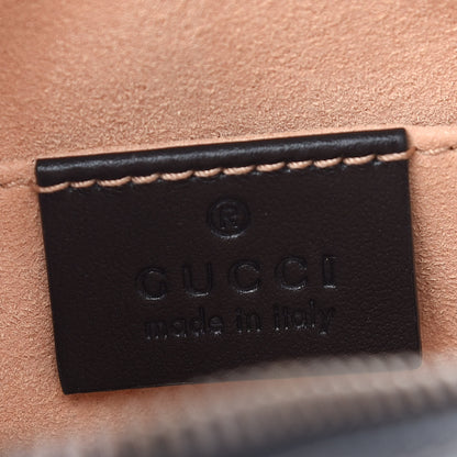 Gucci Calfskin Matelasse Mini GG Marmont Chain Shoulder Bag Black 6 of 9