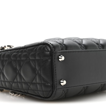 Christian Dior Lambskin Cannage Mini Lady Dior Black 9 of 11