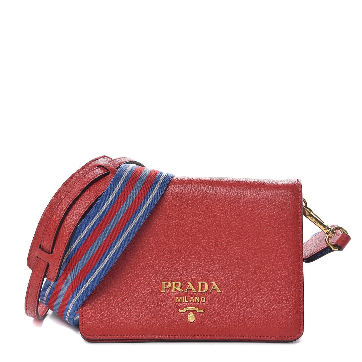 Vitello Daino Flap Crossbody Rosso