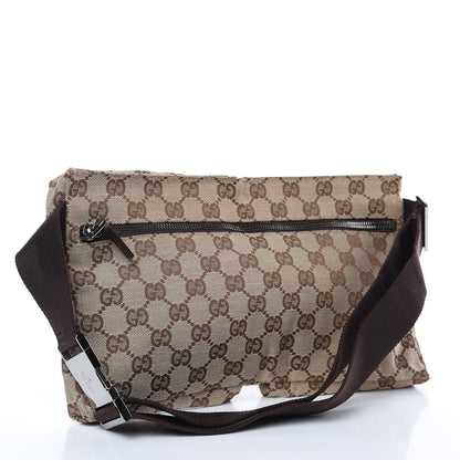 Gucci GG Monogram Double Pocket Belt Bag Dark Brown 3 of 9