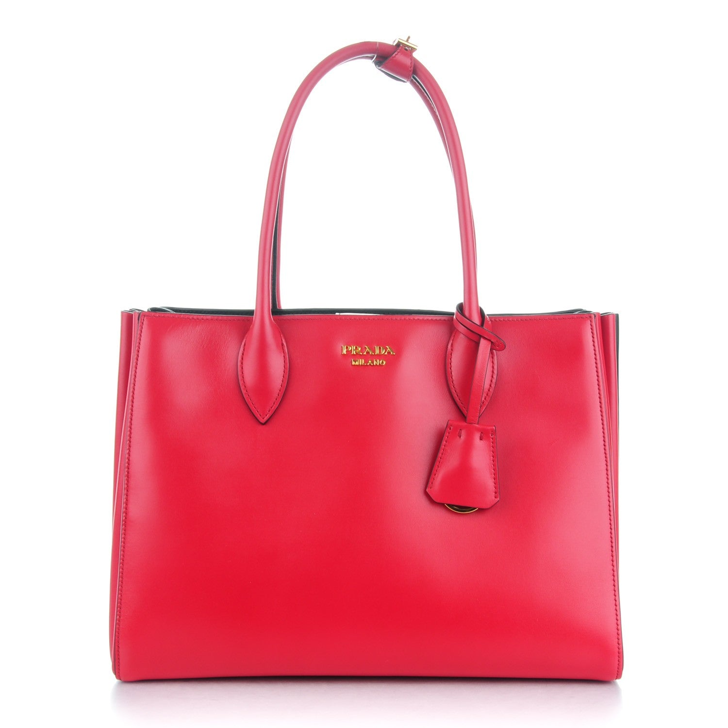 Prada City Calf Bibliotheque Tote Fuoco Black 1 of 7