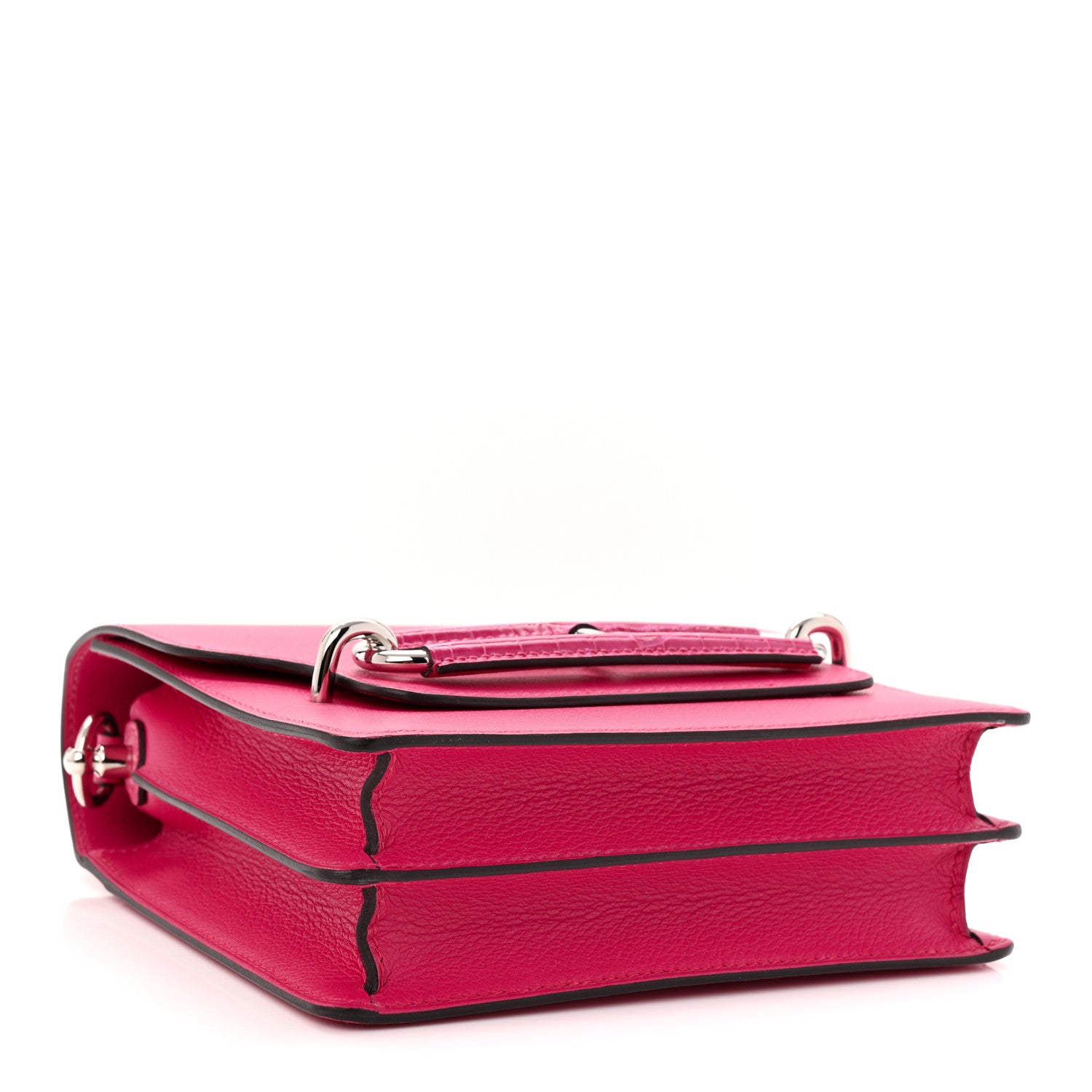 Hermes Evercolor Matte Alligator Mini Touch Sac Roulis Rose Mexico 4 of 12