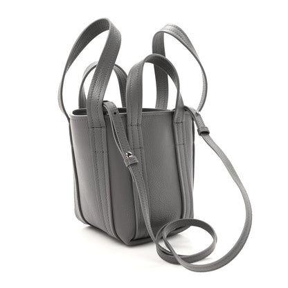 Balenciaga Grained Calfskin Mini 2.0 Everyday North South Shoulder Tote Bag Mink Grey 3 of 10