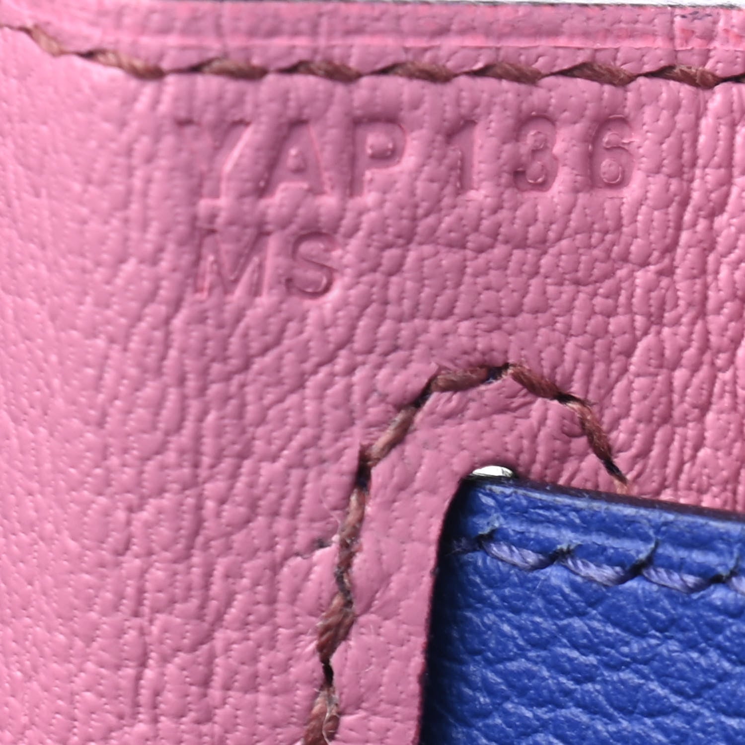 Hermes Evercolor Verso Kelly Retourne 28 Bleu Royal 5P Pink 5 of 13