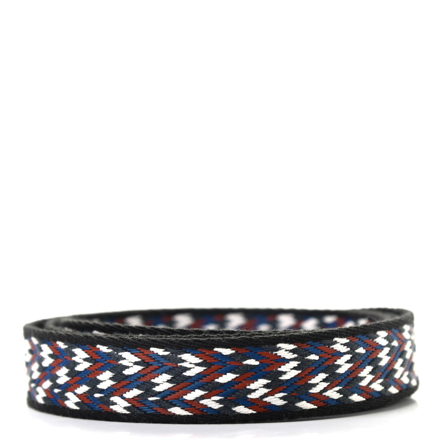 Hermes Toile Swift 25mm Sangle Cavale Shoulder Strap Black White Deep Blue 2 of 6