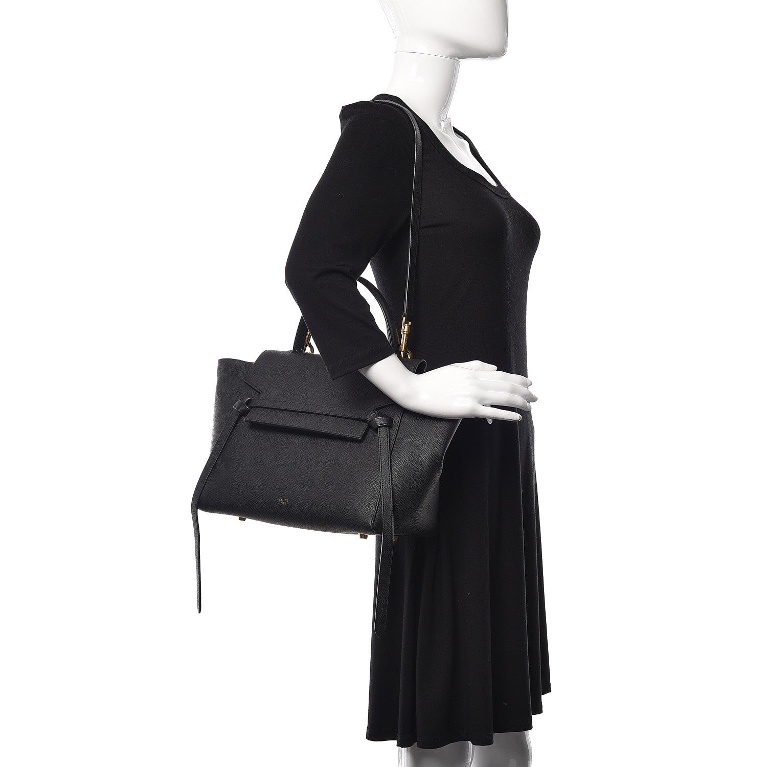 Celine Grained Calfskin Mini Belt Bag Black 1 of 10