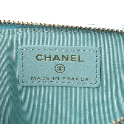 Chanel Caviar Quilted Classic iPhone Pouch Blue 6 of 8
