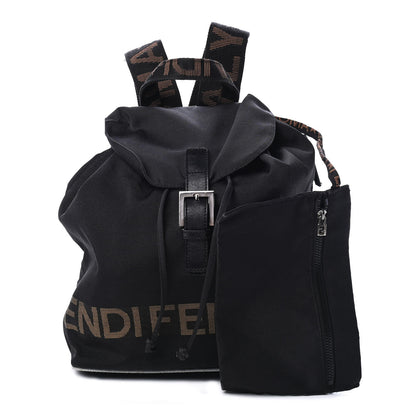Fendi Nylon 1925 Drawstring Backpack Black 1 of 4