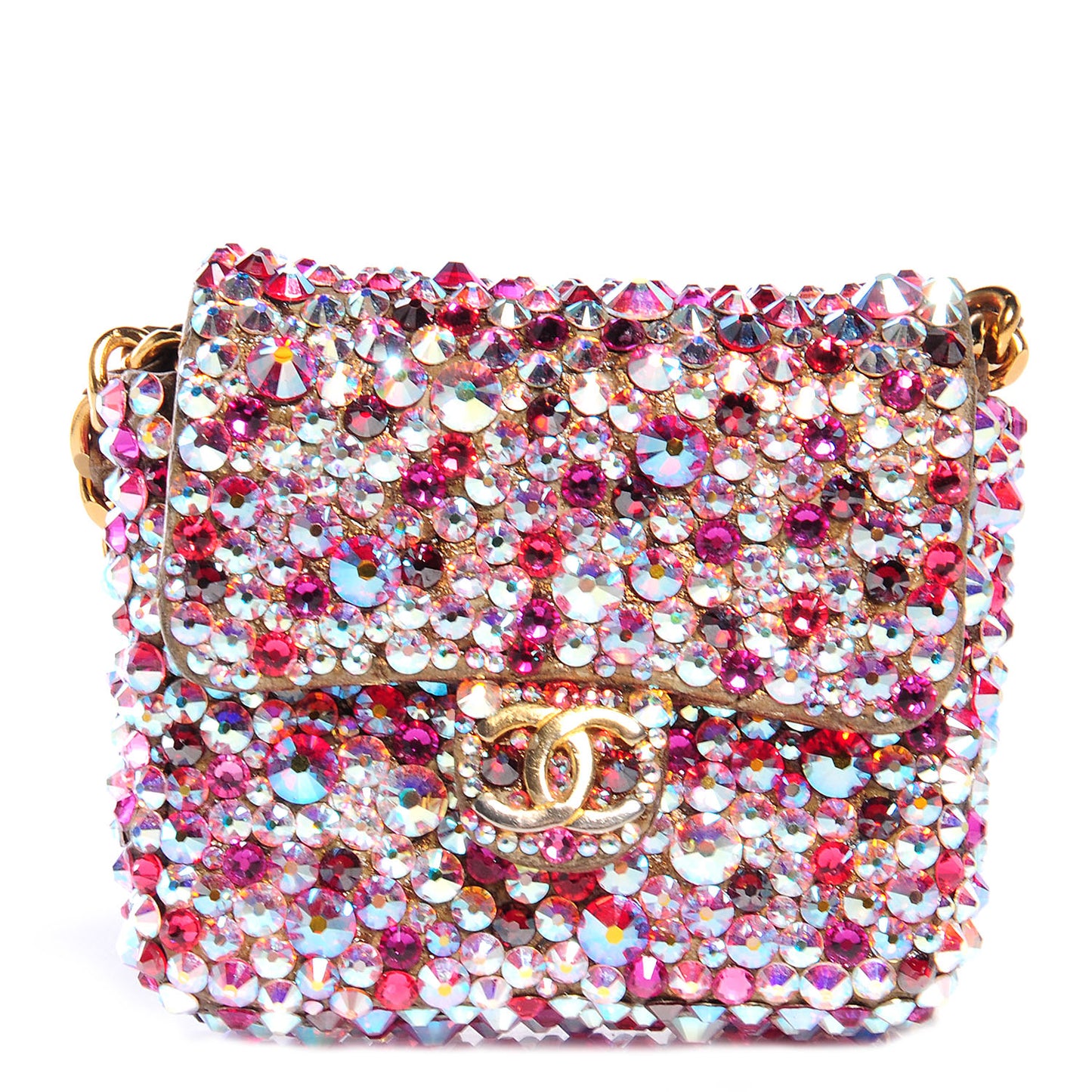 Strass Encrusted Micro Flap Pink