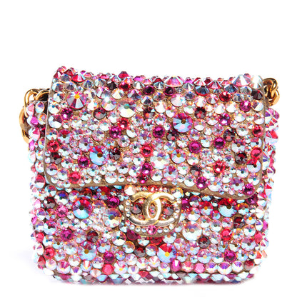 Chanel Strass Encrusted Micro Flap Pink 1 of 7