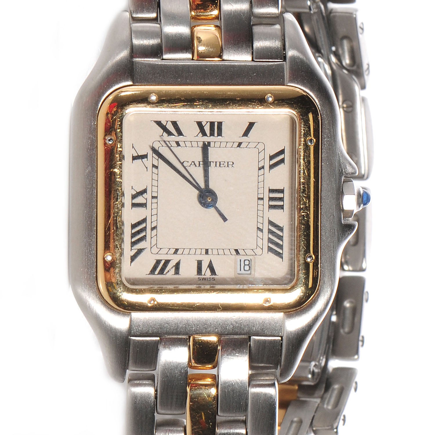 Cartier Stainless Steel 18K Yellow Gold 27mm Panthere Quartz Watch 1 of 5