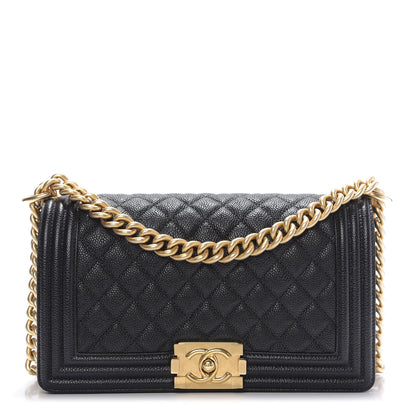 Chanel Caviar Quilted Medium Boy Flap Black 1 of 11