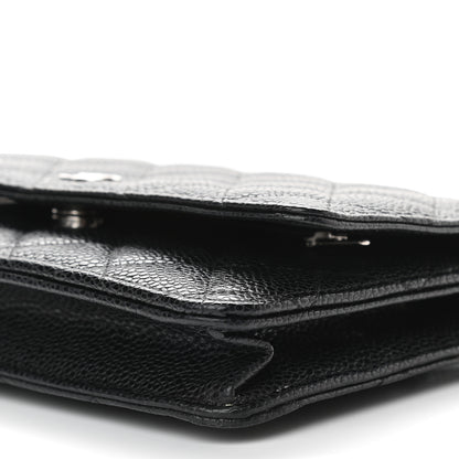 Chanel Caviar Quilted Wallet On Chain WOC Black 10 of 11