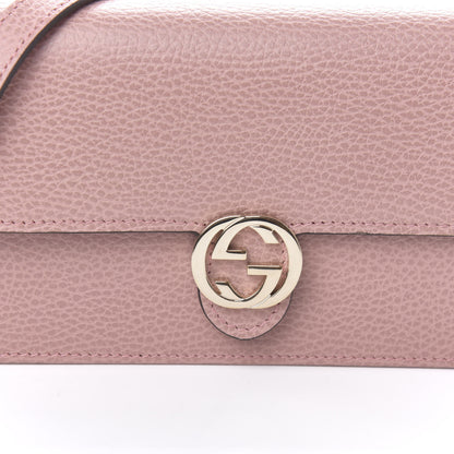 Gucci Dollar Calfskin Interlocking G Chain Wallet Soft Pink 10 of 11