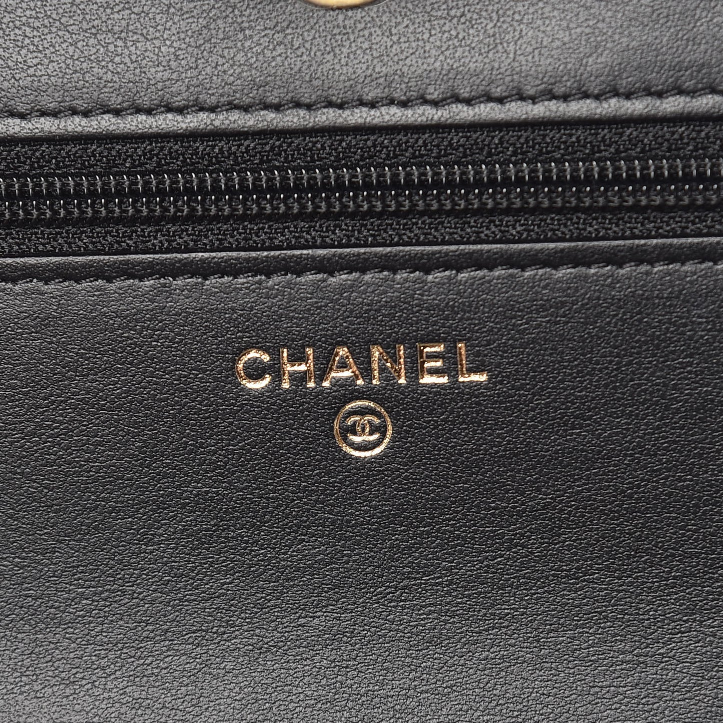 Caviar Quilted Boy Wallet On Chain WOC Black