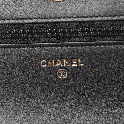 Chanel Caviar Quilted Boy Wallet On Chain WOC Black 8 of 12