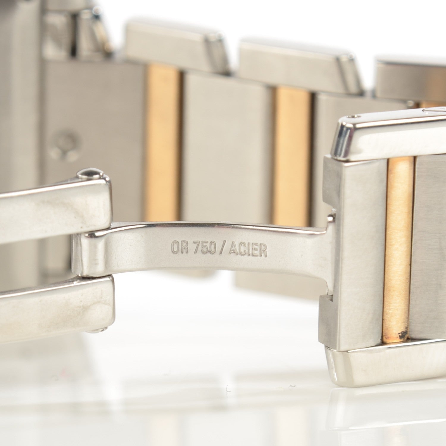 Cartier Stainless Steel 18K Yellow Gold 28mm Tank Francaise Automatic Watch 5 of 8