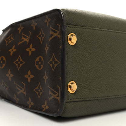 Louis Vuitton Calfskin Monogram On My Side MM Laurier Green Toffee Latte Beige 9 of 10