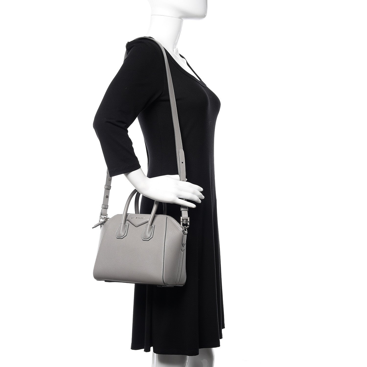 Givenchy Sugar Goatskin Mini Antigona Pearl Grey 2 of 10