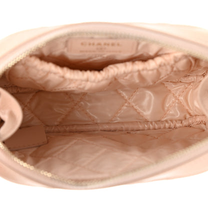 Chanel Caviar Quilted Small Curvy Pouch Cosmetic Case Light Beige 4 of 10