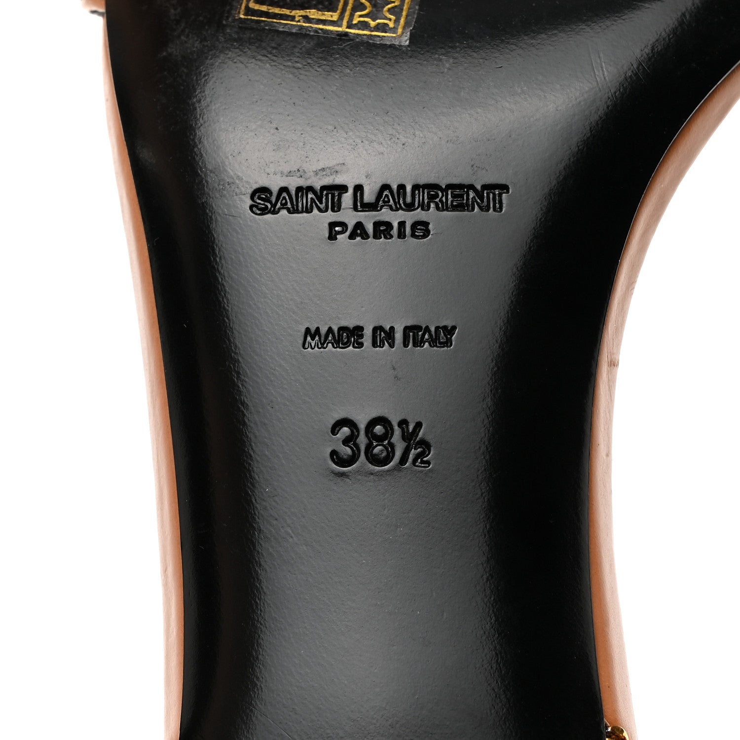 Saint Laurent Calfskin Ankle Strap Melody Sandals 38.5 Bisque 7 of 7