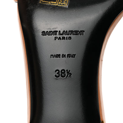Saint Laurent Calfskin Ankle Strap Melody Sandals 38.5 Bisque 7 of 7