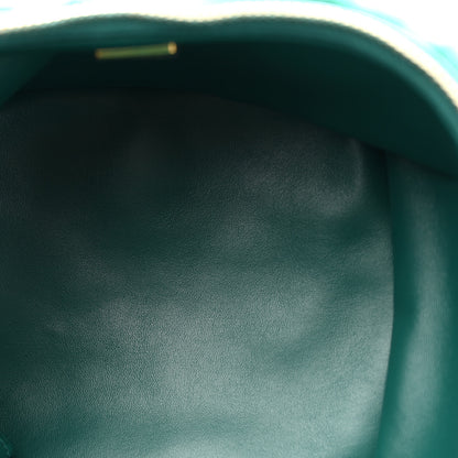 Chanel Shearling Lambskin Quilted Small Vanity Case Green 6 of 11