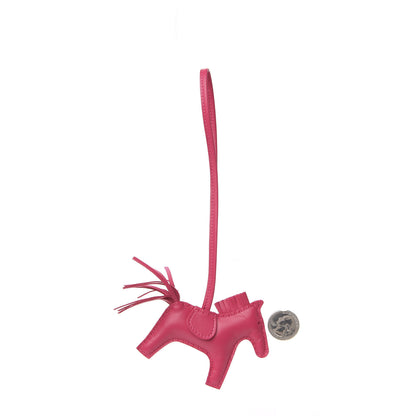 Hermes Milo Lambskin Grigri Rodeo Horse Bag Charm PM Rose Mexico 2 of 4