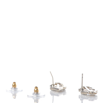 Chanel Metal Crystal CC Arrow Earrings Gold 3 of 5
